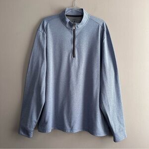 Johnnie-O Top Shelf Blue Quarter Zip Pullover Mens XXL Classic Lightweight